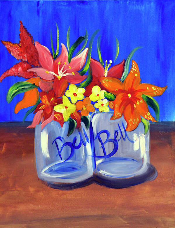 Fall Jars Art Print featuring the painting Fall Jars by Sarah Tiffany King