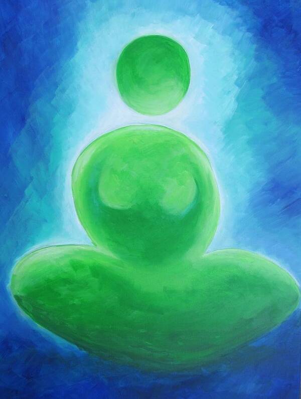 Figurative Abstract Art Print featuring the painting Feeling... Zen by Jennifer Hannigan-Green