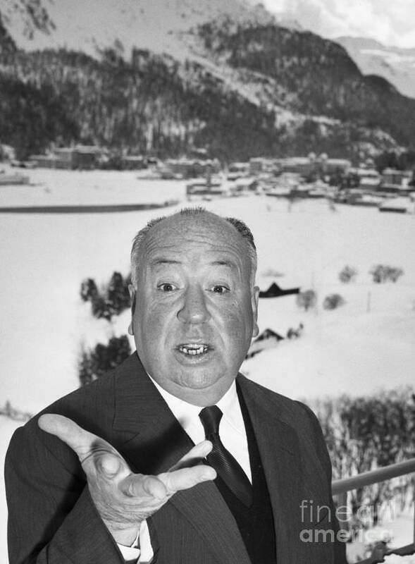 Mature Adult Art Print featuring the photograph Film Director Alfred Hitchcock by Bettmann