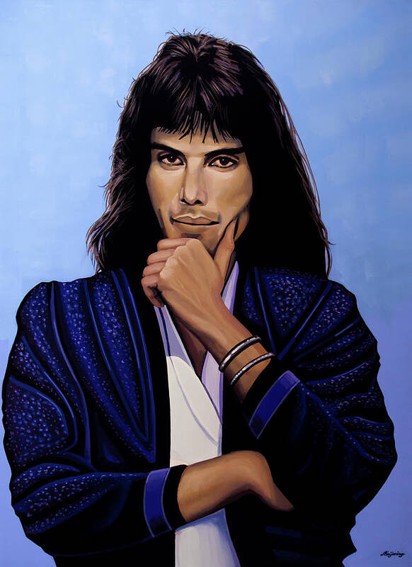 Freddie Mercury Art Print featuring the painting Freddie Mercury Painting 5 by Paul Meijering