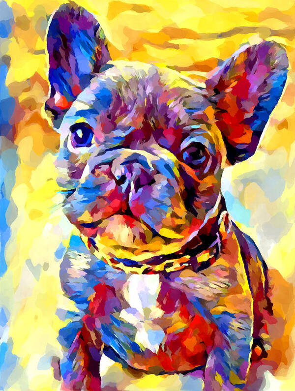 Dog Art Print featuring the painting French Bulldog 7 by Chris Butler