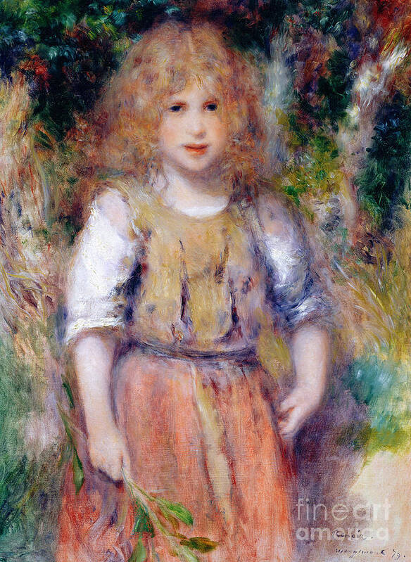 Gypsy Girl Art Print featuring the painting Gypsy Girl, 1879 by Pierre Auguste Renoir