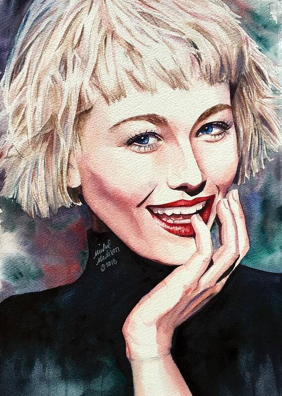 Blonde Art Print featuring the painting Happiness by Michal Madison