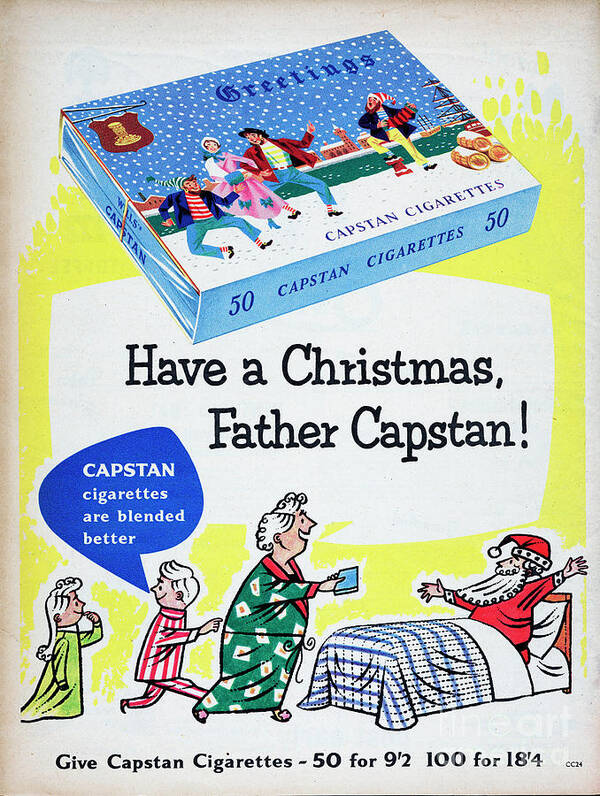 Child Art Print featuring the photograph Have A Christmas, Father Capstan by Picture Post