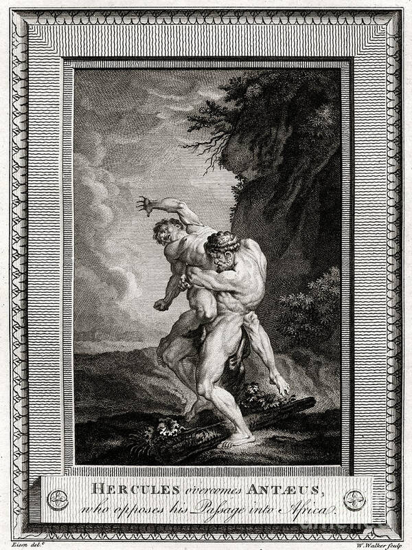 Hercules Overcomes Antaeus, Who Opposes Art Print
