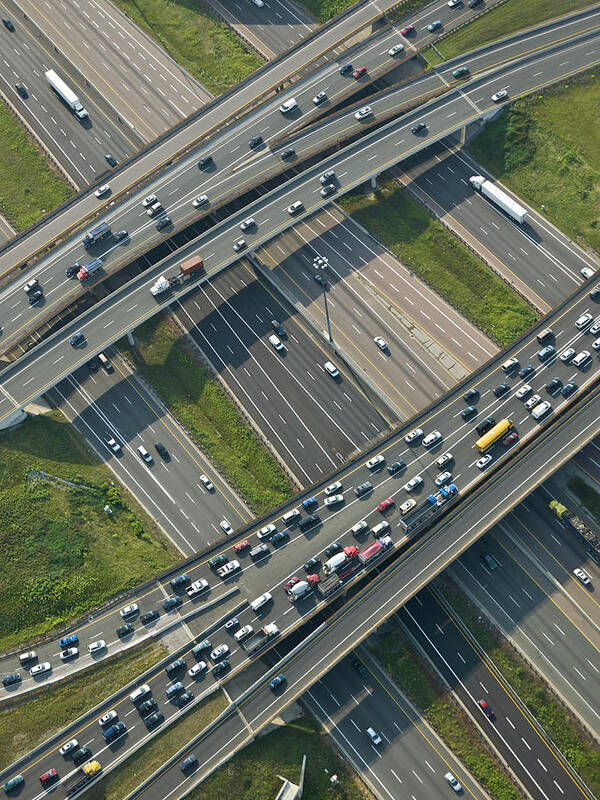 Underpass Art Print featuring the photograph Highway Traffic by Dan prat