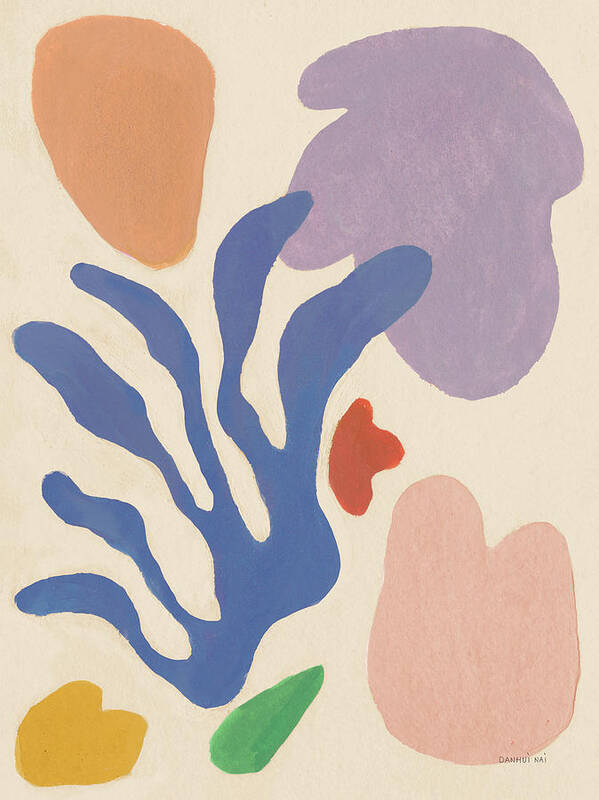 Abstract Art Print featuring the painting Honoring Matisse Warm by Danhui Nai