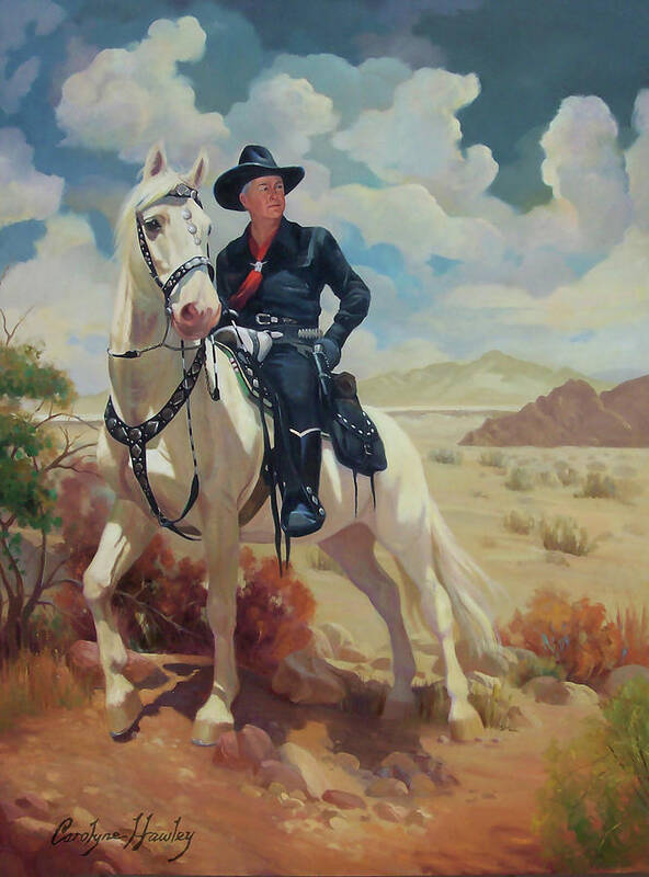 Western Art Art Print featuring the painting Hoppy by Carolyne Hawley