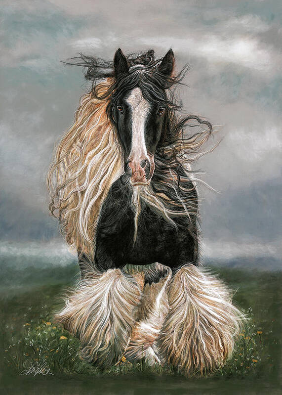 Gypsy Horse Art Print featuring the painting Jim of the Eight Beatitudes by Terry Kirkland Cook