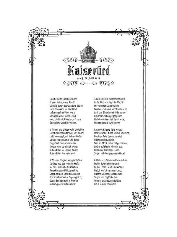 Kaiserlied Art Print featuring the digital art Kaiserlied - German by Helga Novelli