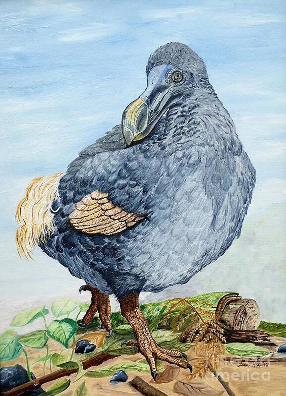 Dodo Bird Art Print featuring the painting Kents Dodo by Lisa Rose Musselwhite