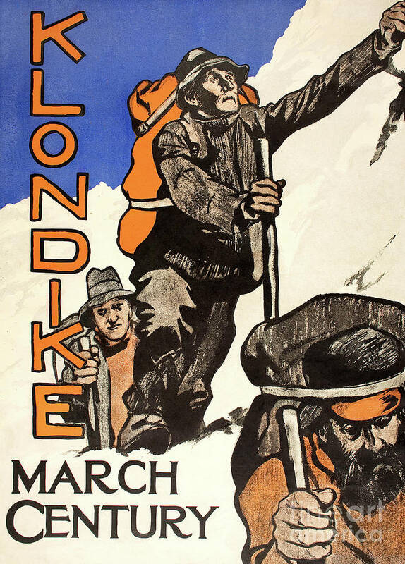 Klondike From Century Art Print featuring the painting Klondike from Century Magazine, March 1898 by American School