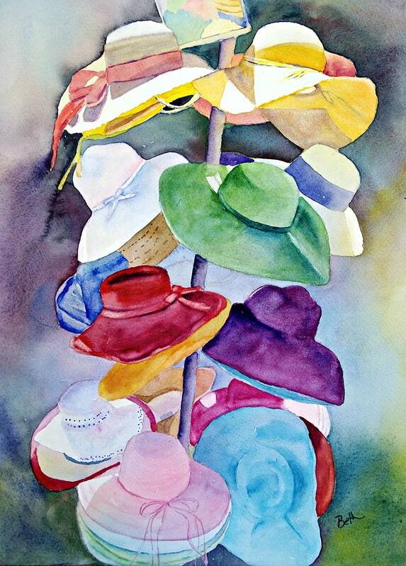 Hats Art Print featuring the painting Ladies' Choice by Beth Fontenot