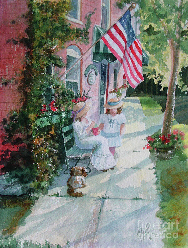 Yesteryear Art Print featuring the painting Lazy Days by Marilyn Smith