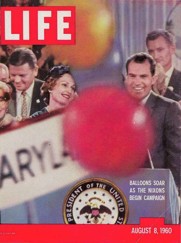 Richard Nixon Art Print featuring the photograph LIFE Cover: August 8, 1960 by Stan Wayman