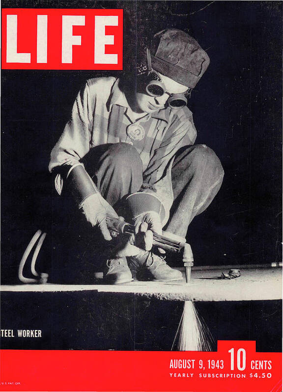 War Effort Art Print featuring the photograph LIFE Cover: August 9, 1943 by Margaret Bourke-White