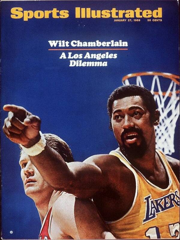 Magazine Cover Art Print featuring the photograph Los Angeles Lakers Wilt Chamberlain Sports Illustrated Cover by Sports Illustrated