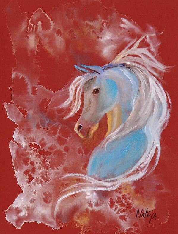 Horse Art Print featuring the painting Magnifico The Spirit Horse by Nataya Crow