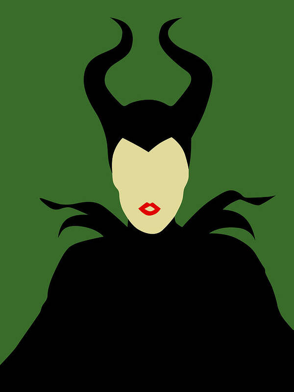 Maleficent Art Print featuring the digital art Maleficent by Naxart Studio