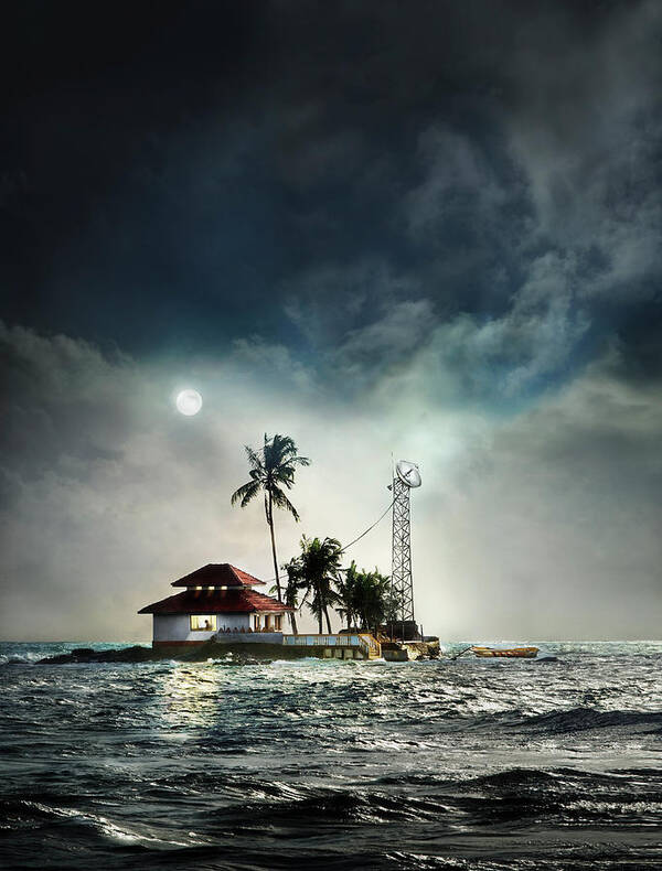 People Art Print featuring the photograph Man Working On Island by Gandee Vasan