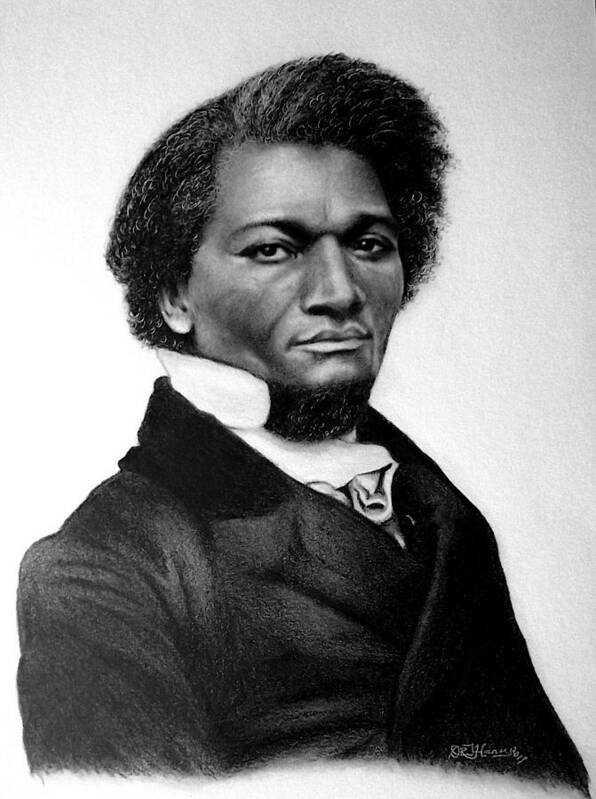 Frederick Douglass Art Print featuring the drawing Mr. Frederick Douglass by Danielle R T Haney
