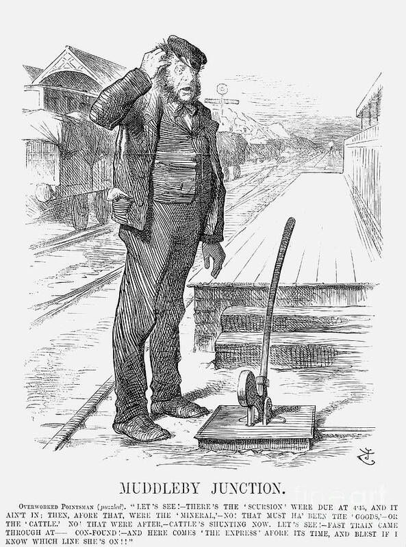 Confusion Art Print featuring the drawing Muddleby Junction, 1872. Artist Joseph by Print Collector