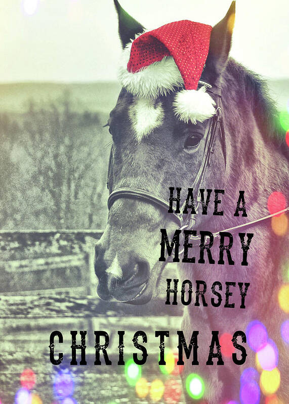 A Art Print featuring the photograph Neigh Wish You Lights by Dressage Design