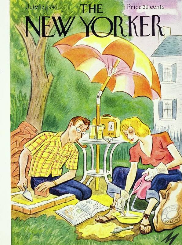 Illustration Art Print featuring the painting New Yorker July 12th 1947 by Julian De Miskey