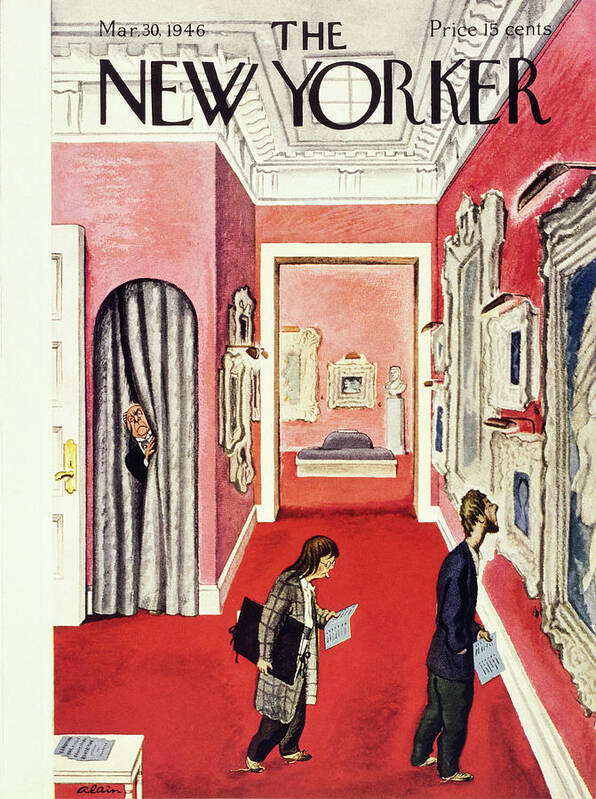 Illustration Art Print featuring the painting New Yorker March 30 1946 by Daniel Brustlein
