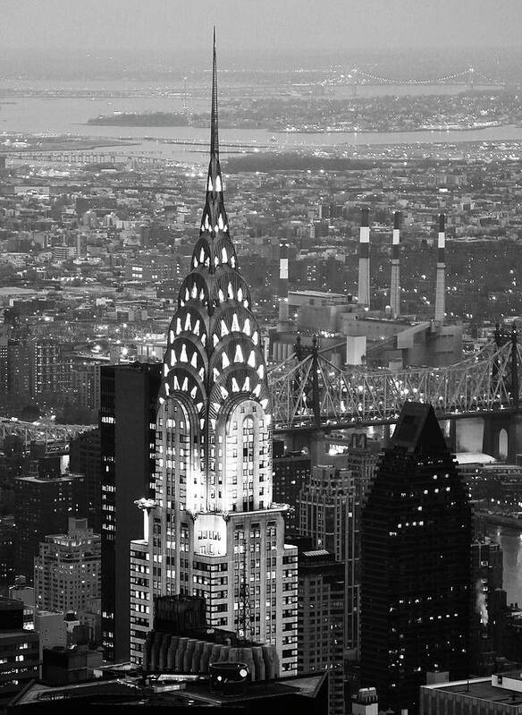 Chrysler Building At Night Art Print featuring the photograph Night Chrysler by Chris Bliss