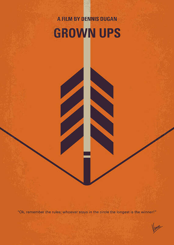 Grow Ups Art Print featuring the digital art No1059 My GROW UPS minimal movie poster by Chungkong Art
