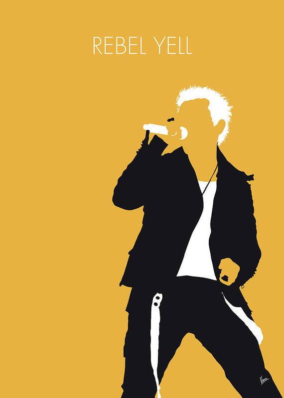 Billy Art Print featuring the digital art No284 MY Billy Idol Minimal Music poster by Chungkong Art