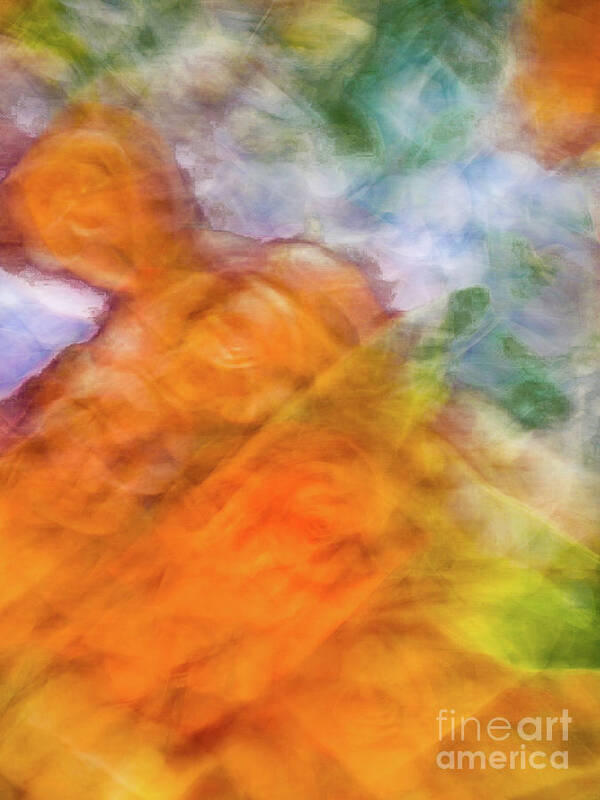 Abstract Art Print featuring the photograph Orange Rose Pastel by Phillip Rubino