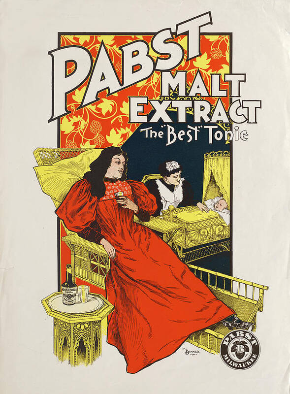 Alcohol Art Print featuring the photograph Pabst Malt Extract, The Best Tonic by The New York Historical Society