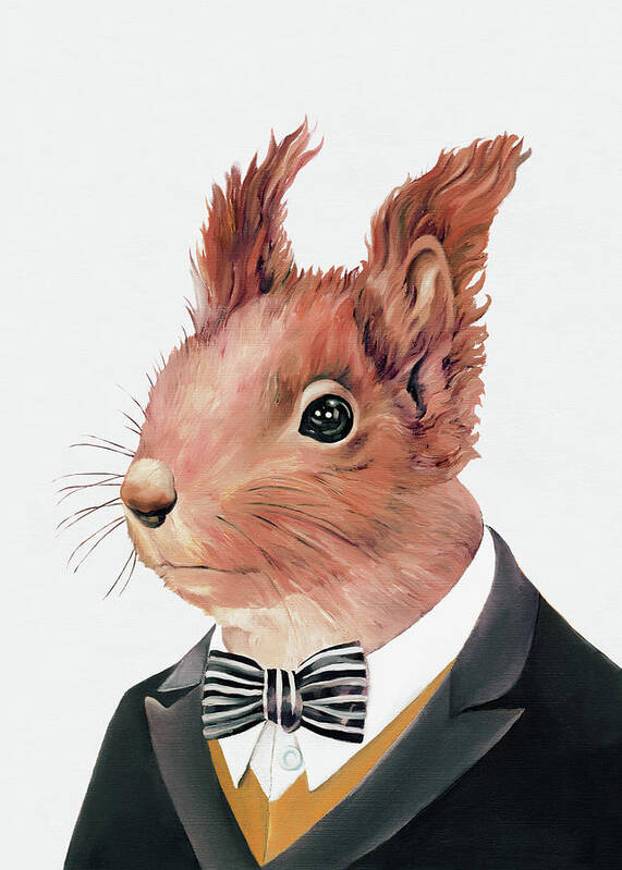 Red Squirrel Art Print by Animal Crew - Pixels Merch
