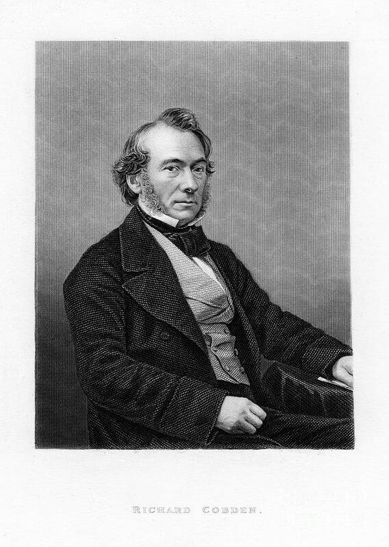 Engraving Art Print featuring the drawing Richard Cobden, British Politician by Print Collector