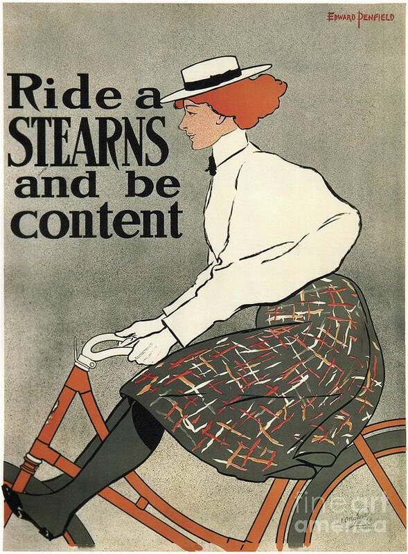 Marketing Art Print featuring the drawing Ride A Stearns, 1896. From A Private by Heritage Images