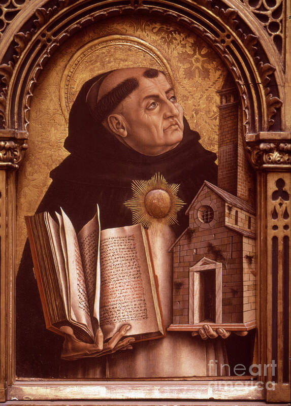 Italy Art Print featuring the painting Saint Thomas Aquinas, Italian Theologian And Philosopher by Carlo Crivelli