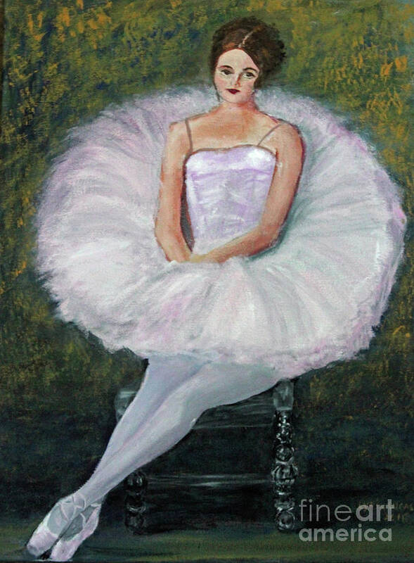 Impressionism Art Print featuring the painting Seated Ballerina by Lyric Lucas