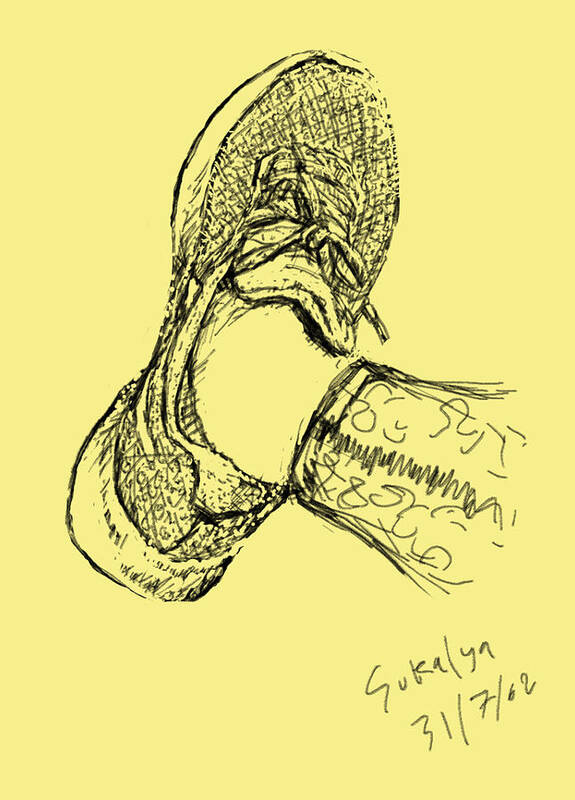 Foot Art Print featuring the digital art Sixth by Sukalya Chearanantana