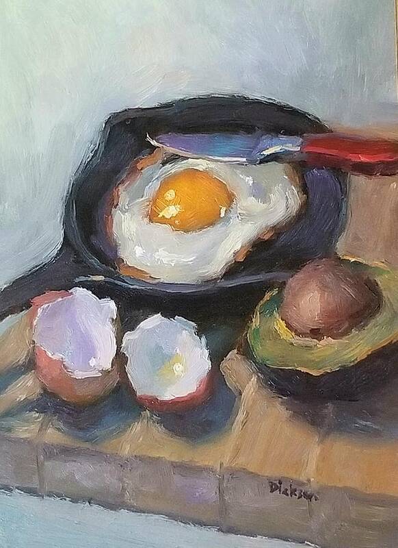 Impressionism Art Print featuring the painting Skillet breakfast by Jeff Dickson