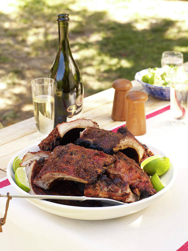 Temptation Art Print featuring the photograph Spice Rubbed Pork Ribs by James Baigrie