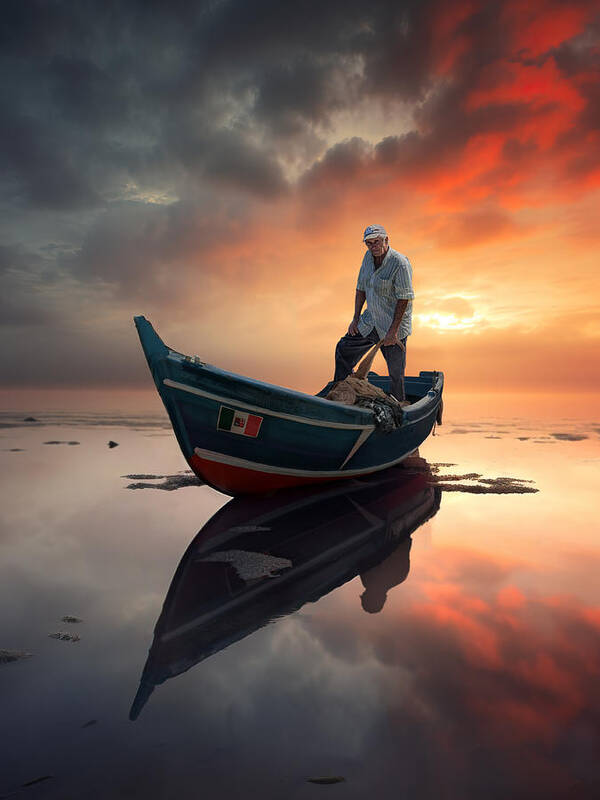 Fishing Art Print featuring the photograph Sunfishing by Marcel Egger