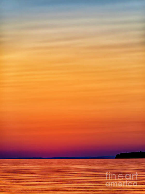 Afterglow Art Print featuring the photograph Sunset on Lake Superior by Bill Frische