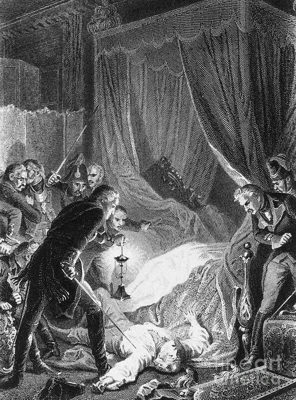 Royalty Art Print featuring the drawing The Assassination Of Tsar Paul by Heritage Images