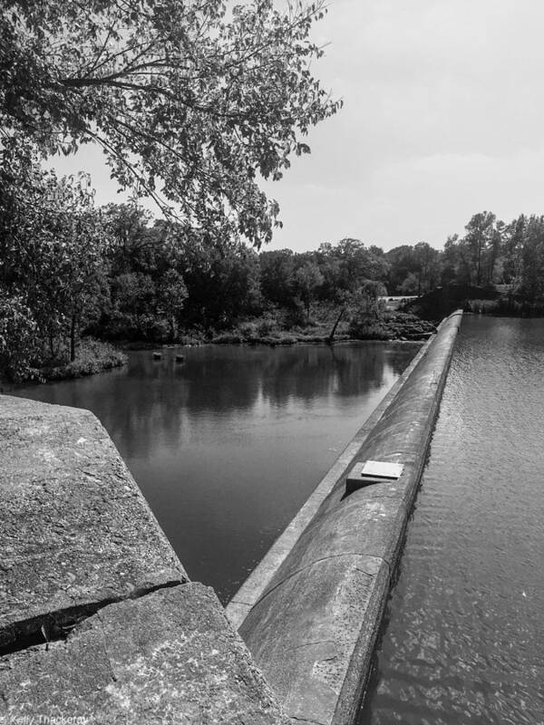 Black And White Art Print featuring the photograph The Dam by Kelly Thackeray