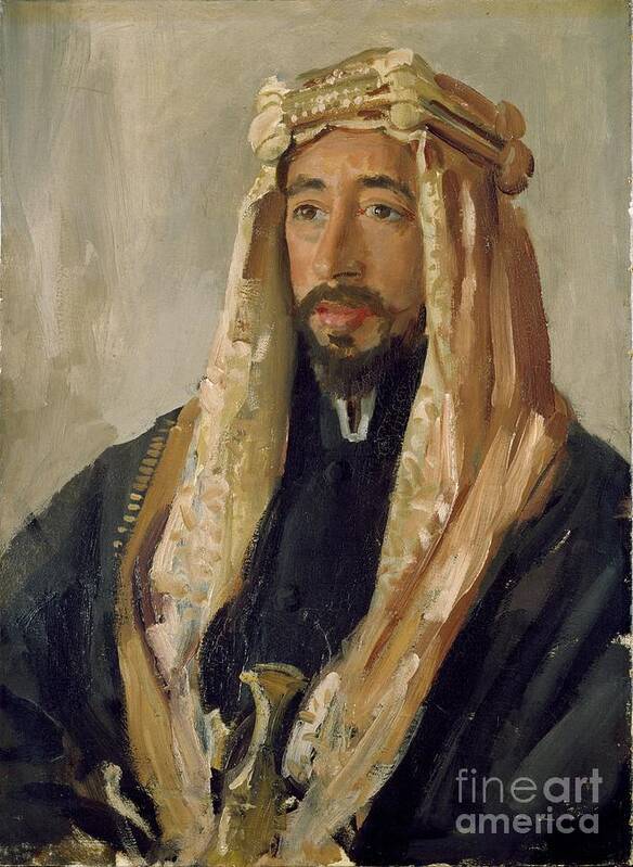 Oil Painting Art Print featuring the drawing The Emir Feisal by Heritage Images