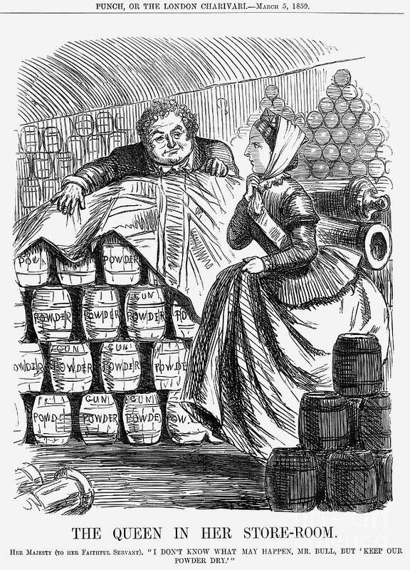 Engraving Art Print featuring the drawing The Queen In Her Store-room, 1859 by Print Collector