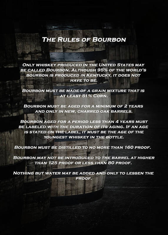 Bourbon Barrels Art Print featuring the photograph The Rules of Bourbon by Susan Rissi Tregoning