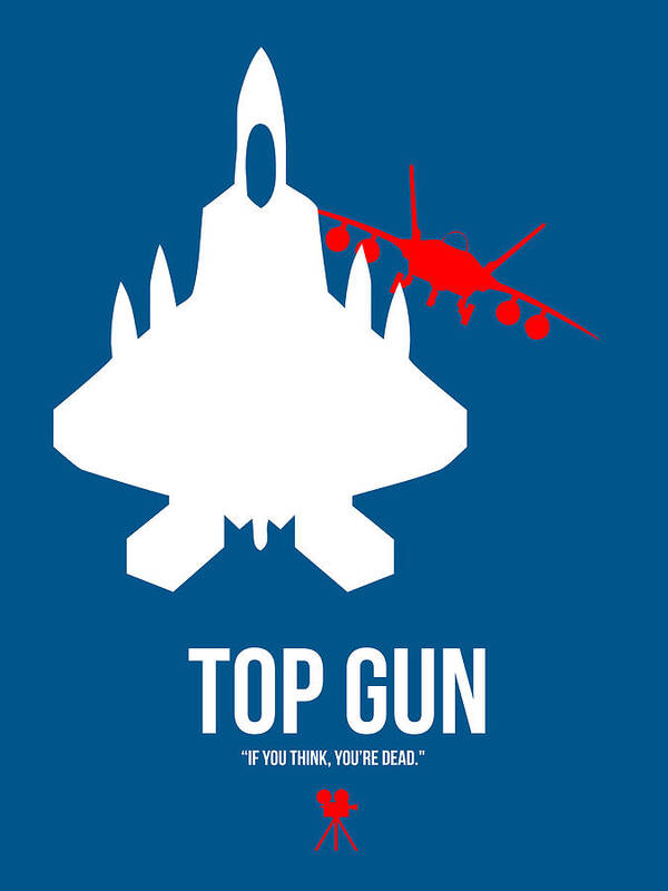 Top Gun Art Print featuring the digital art Top Gun by Naxart Studio